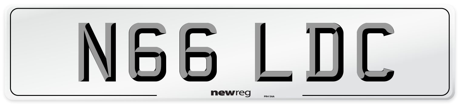 N66 LDC Number Plate from New Reg